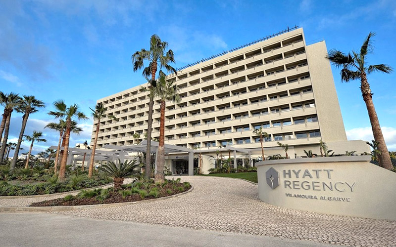 hyatt regency vilamoura hotel facade entrance