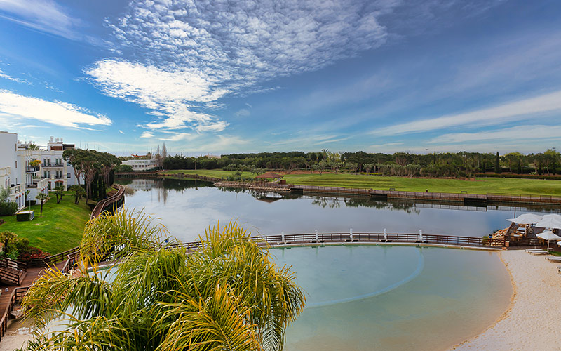 hotel domes lake algarve sand pool beach